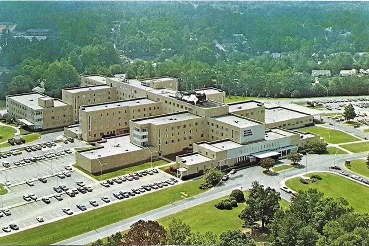 An aerial view of DeKalb General Hospital in Decatur