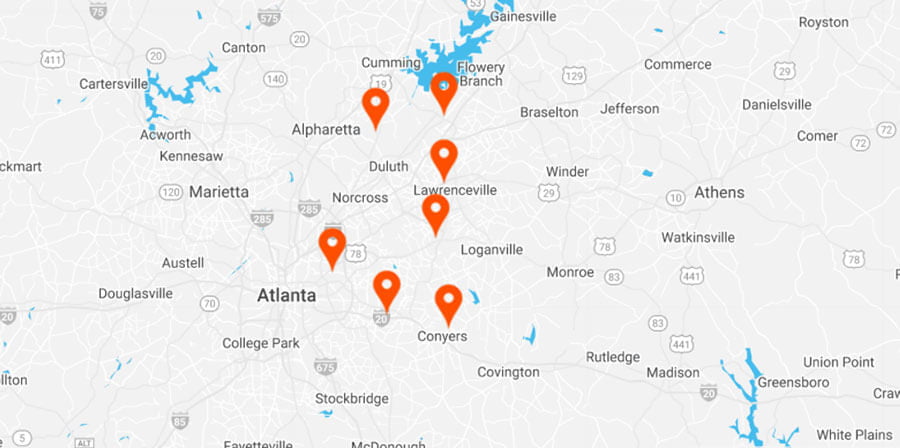 Georgia Nephrology Location map